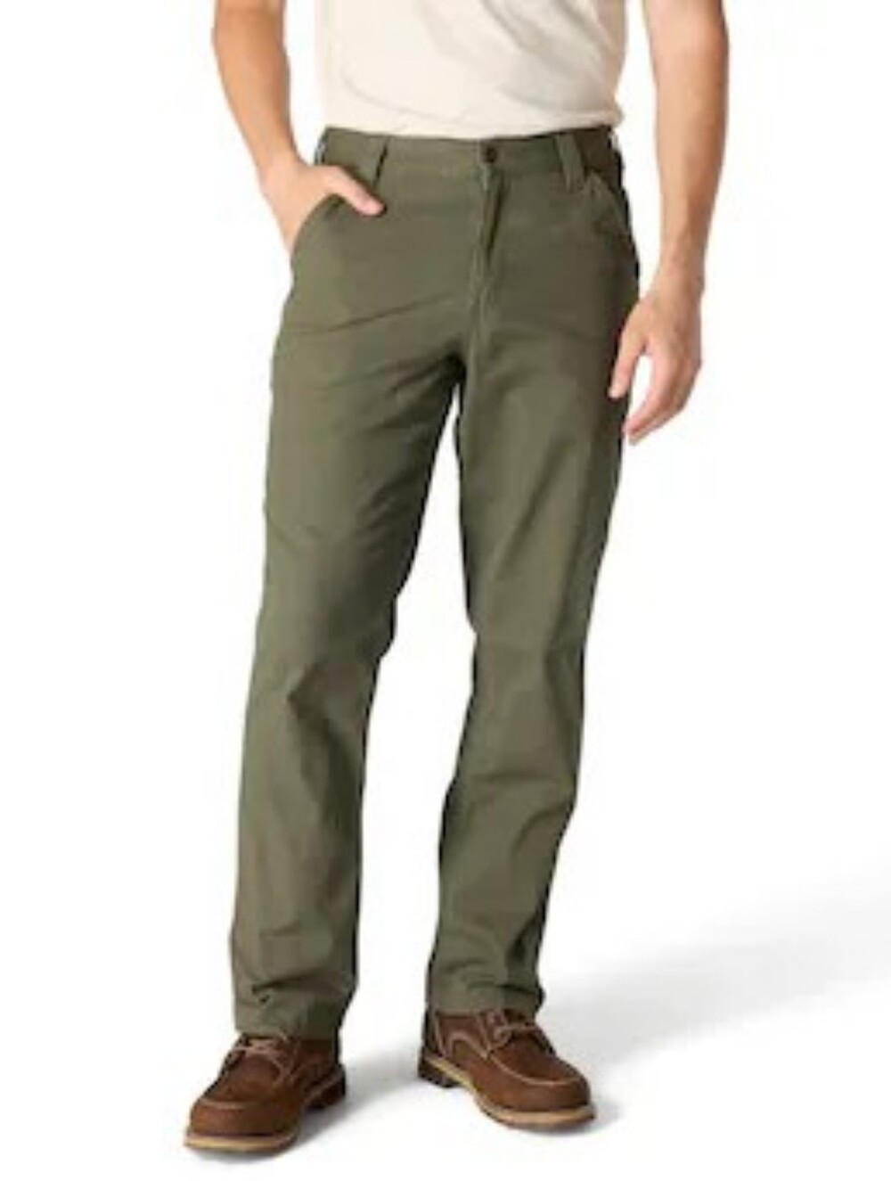 Carhaett Men's Moss Green Relaxed Fit Twill Utility Work Pants 40x32